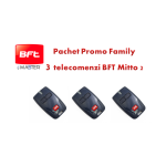 ​Pachet Promo Family 3 telecomenzi MITTO2 pentru automatizarile BFT
