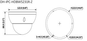 Dimensiuni Dahua IPC-HDBW5231R-Z