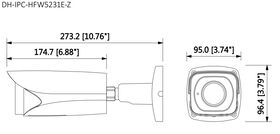 Dimensiuni Dahua IPC-HFW5231E-Z