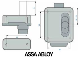 Assa Abloy 5016 - schema-dimensiuni