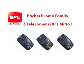 ​Pachet Promo Family 3 telecomenzi MITTO2 pentru automatizarile BFT