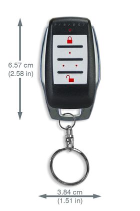 Telecomanda Paradox REM 15 - dimensiuni