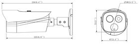 Dimensiuni Dahua TPC-BF2120